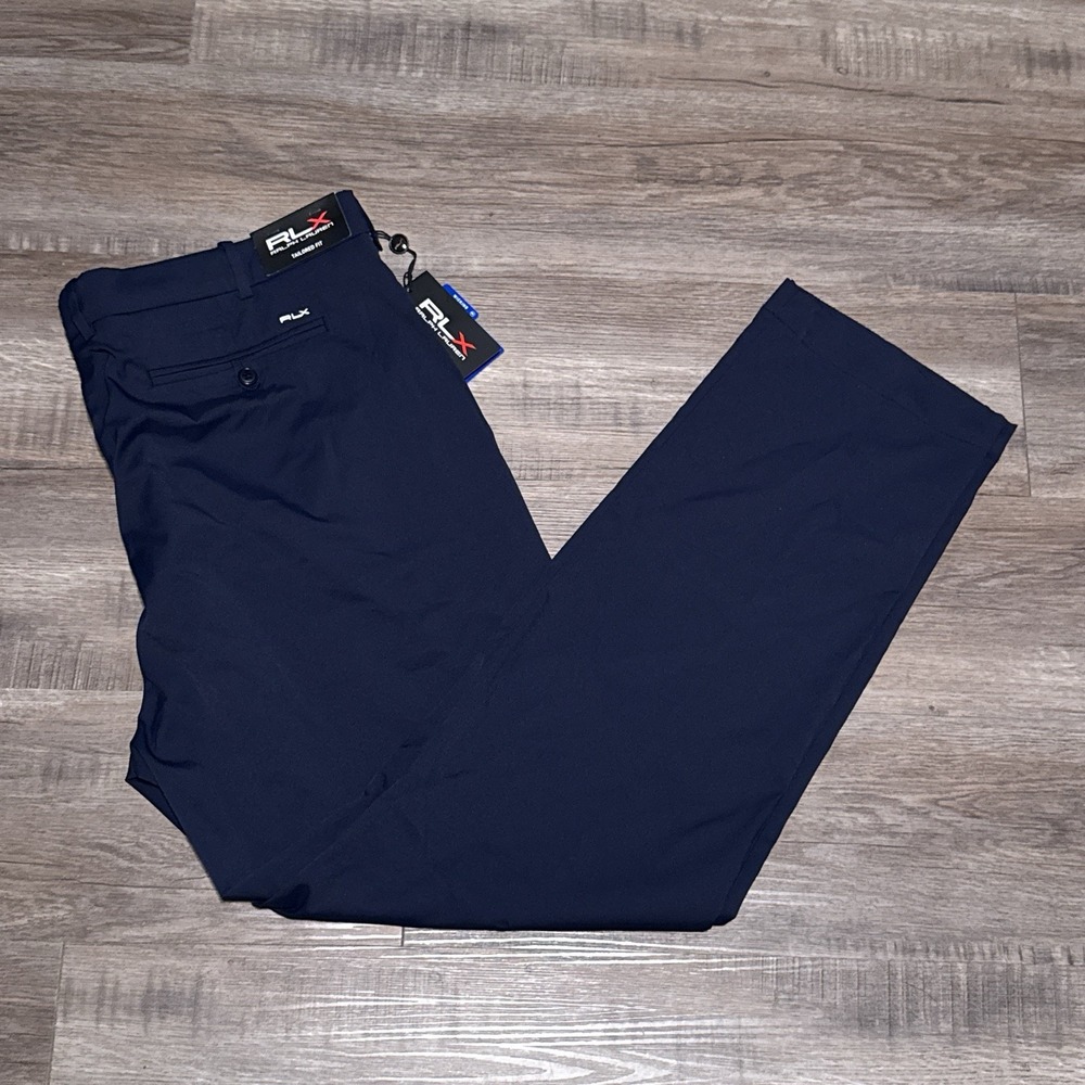 RLX Ralph Lauren Navy Performance Golf Pants Tailored Fit Men's Size 40x32 NEW